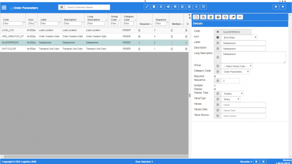 Order parameters maintenance