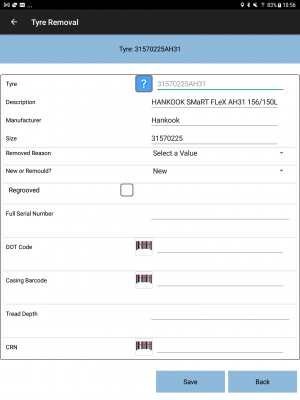 Removal details