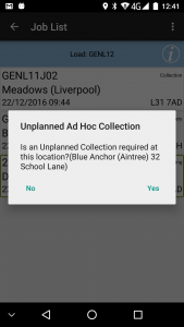 Prompt to create an Ad Hoc Collection