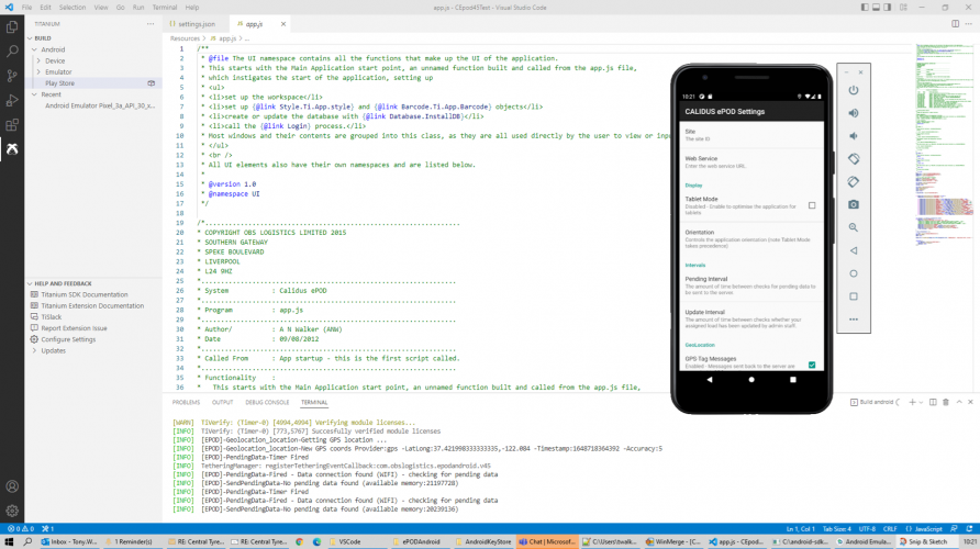 VS Code and Android Emulator