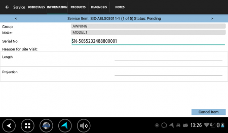Info, showing multiple service items