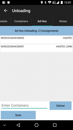 Ad Hoc item list