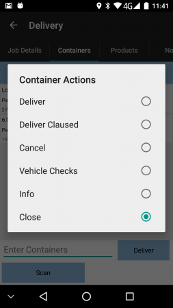 Container Long-press Pop-up