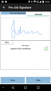 Pre-job Signature