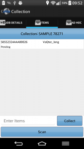 Containers Tab, showing a single container
