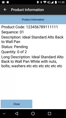 Products Info Pop-up