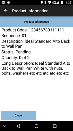 Products Info Pop-up