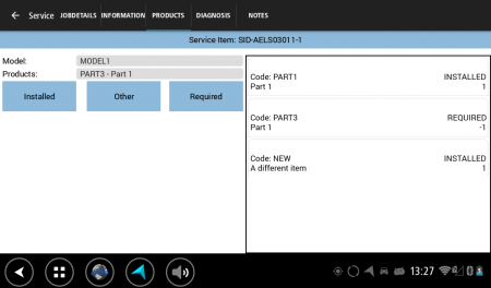 Products Tab