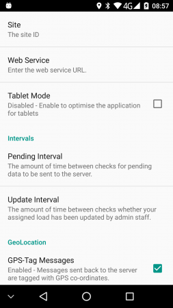 Application Settings