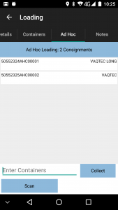Ad Hoc item list