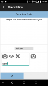 Cancel Jobs with Photos