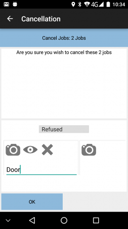 Cancel Jobs with Photos