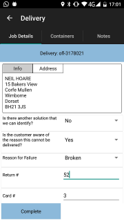 Failed Delivery Check List and Complete