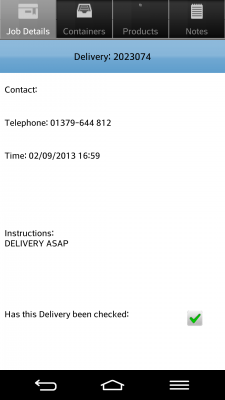 Job Details Tab