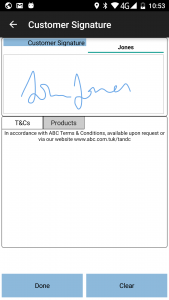 Signature with SVG required