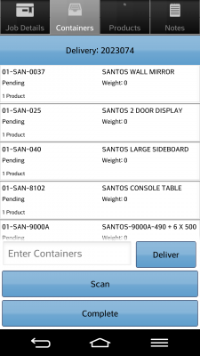 Containers Tab