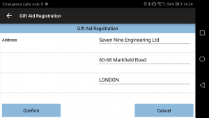 Gift Aid Registration