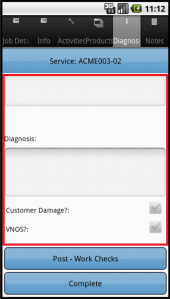Diagnosis tab