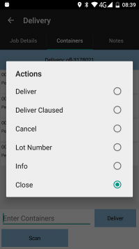 Container Long-press Pop-up