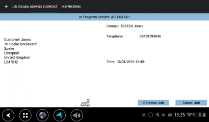 Job Details - Address and Contact