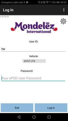 Styled login.