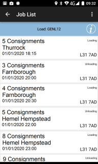 Figure 43: Job List showing consolidated trunk jobs