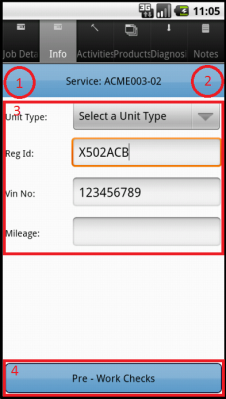 Info tab