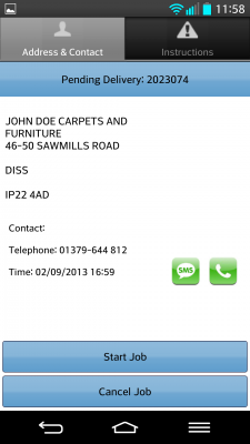 Job Details (Delivery)