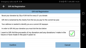 Gift Aid Registration