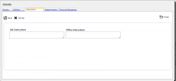 New Instructions tab