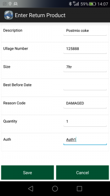 Product Returns Tab