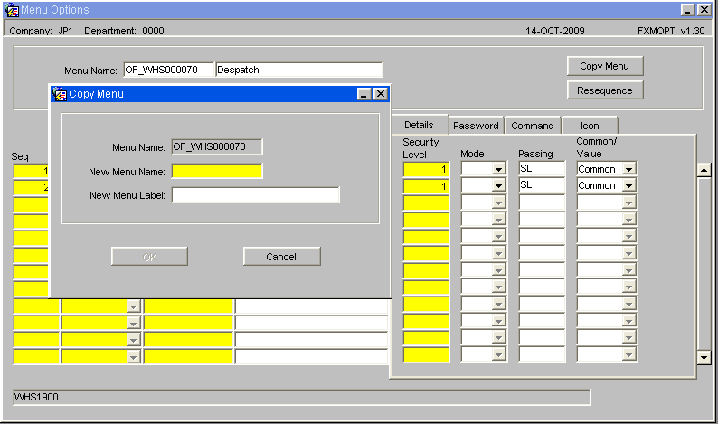 Copy Menu