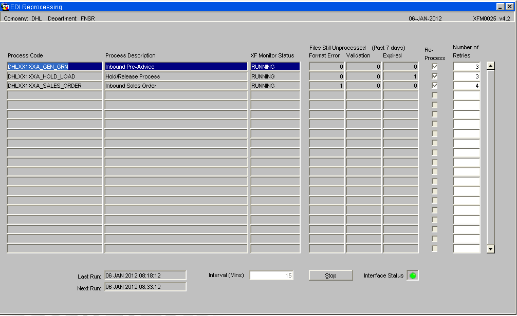 EDI Reprocessing