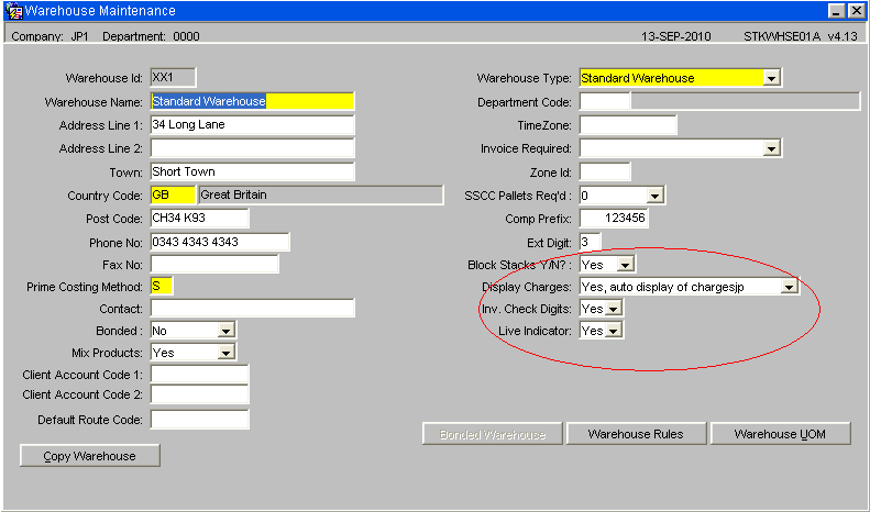 Company Account Information