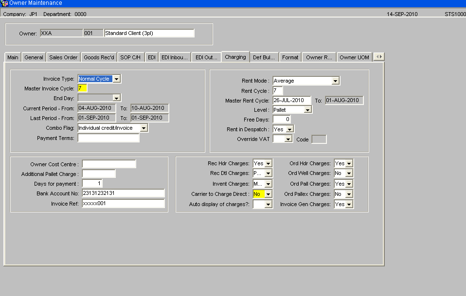 Company Account Information