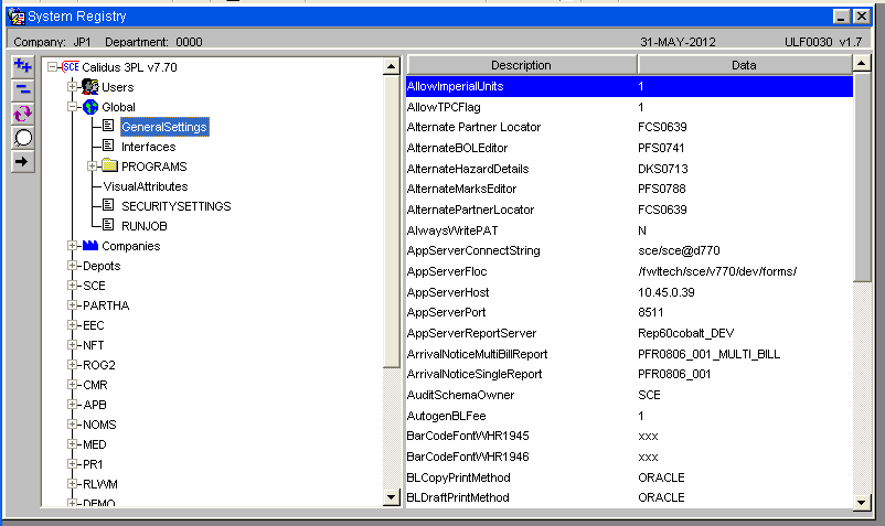 System Registry Entry