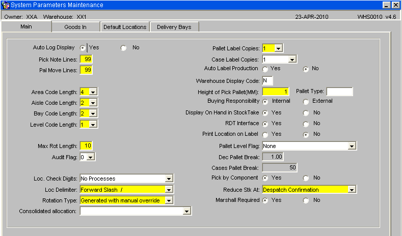 System Parameters
