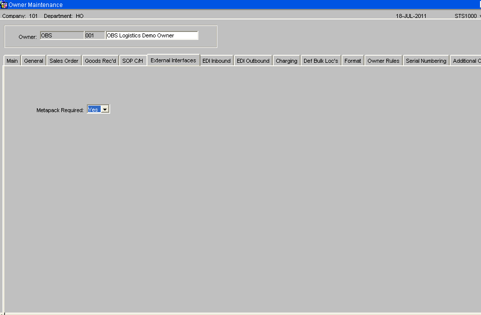 External Interfaces