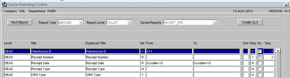 ORS Reporting